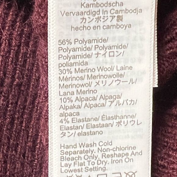 NWT J. Crew Alpaca Blend Plum Roll Neck Super Soft Sweater Womens Sz M - Picture 4 of 6